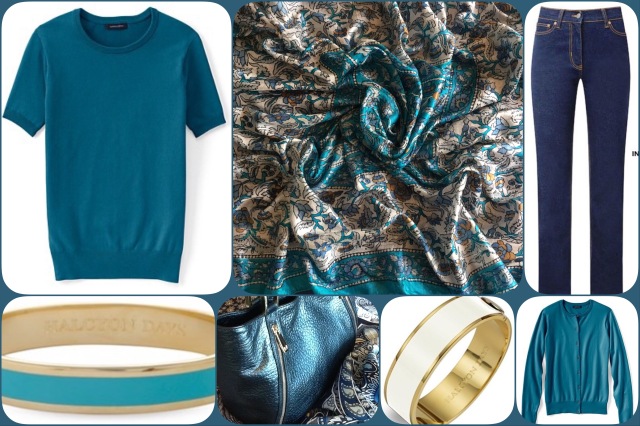 Outfit of the day 11/04/17 with teal silk scarf