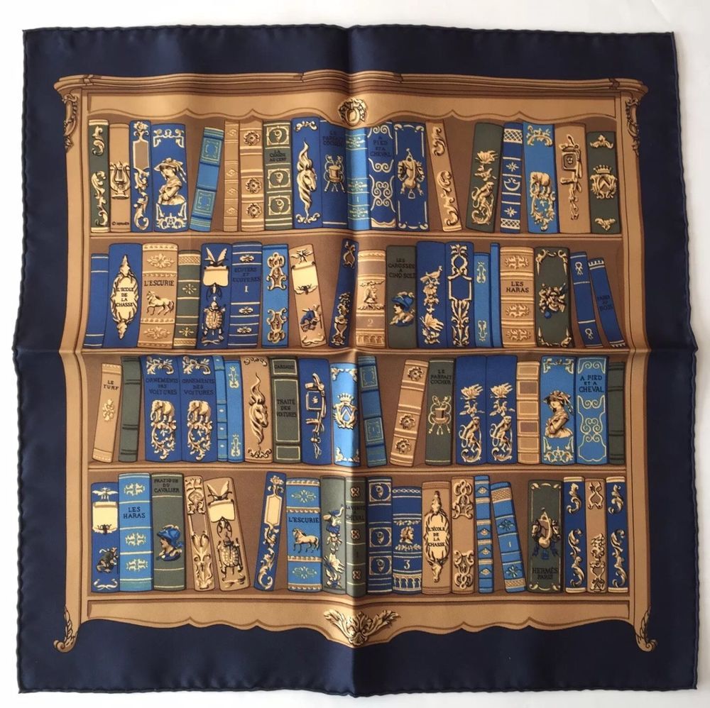 hermes bibliotheque scarf