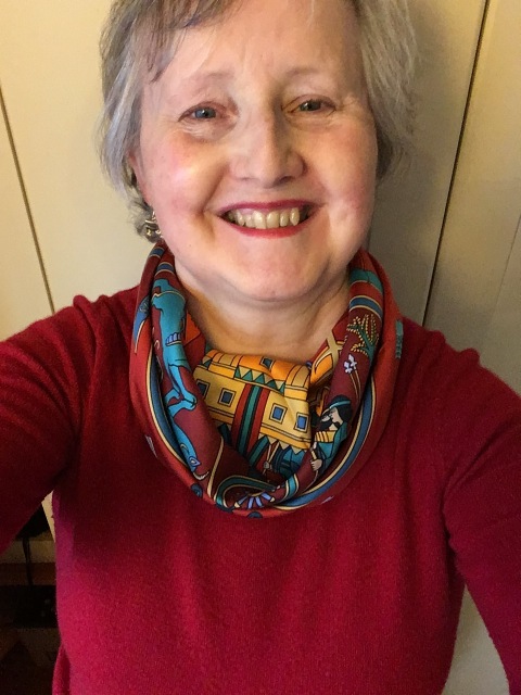 Outfit of the day 16/11/18 with Hermès’ Persepolis scarf