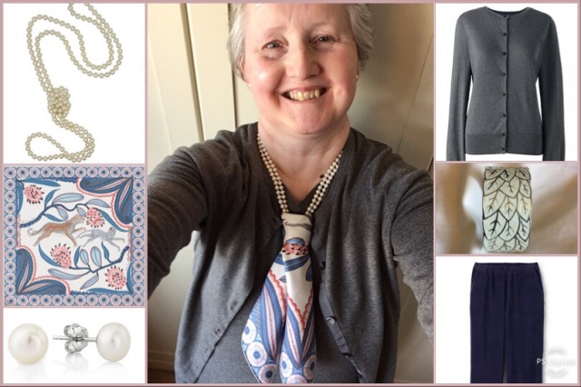 Outfit of the day 22/02/19 with Hermès’ Savana Dance gavroche 